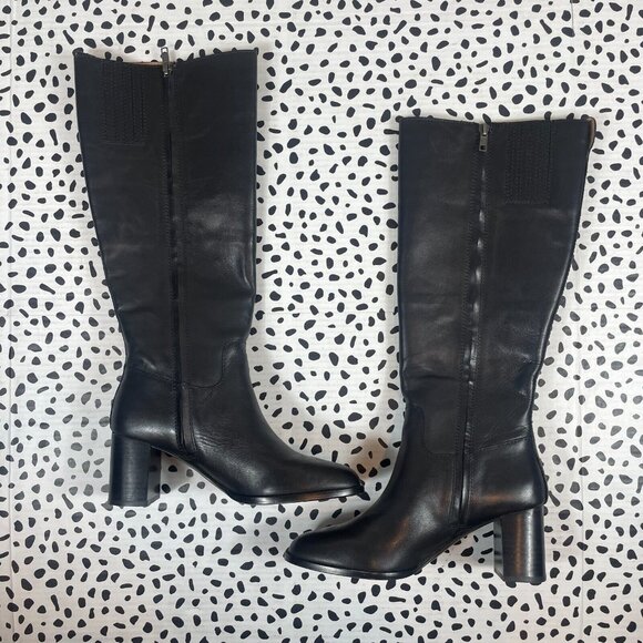 MADEWELL Women's True Black The Selina Tall Boot Extended Calf SZ 9-M NH210 - Picture 12 of 13